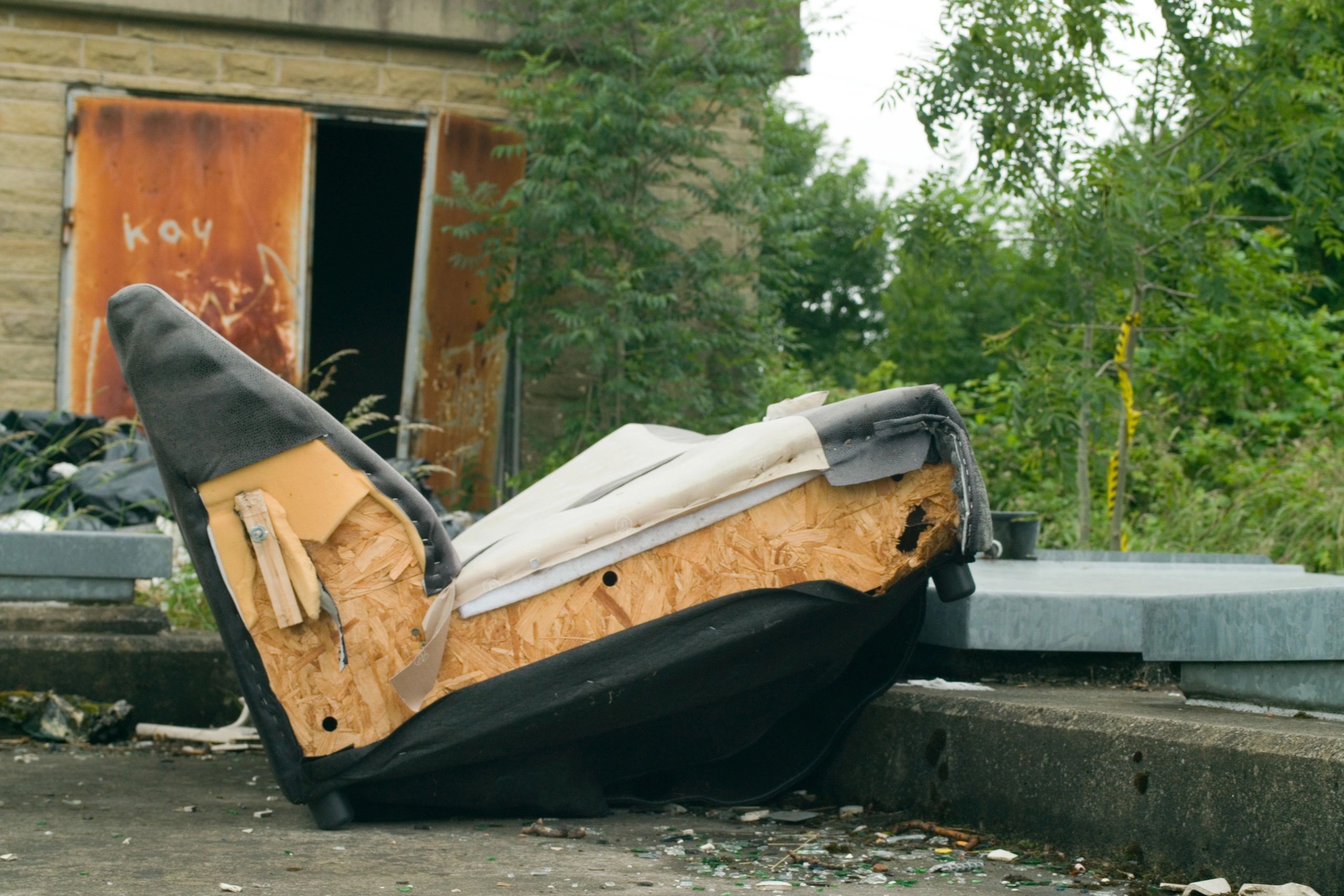 Bulky junk ready for removal